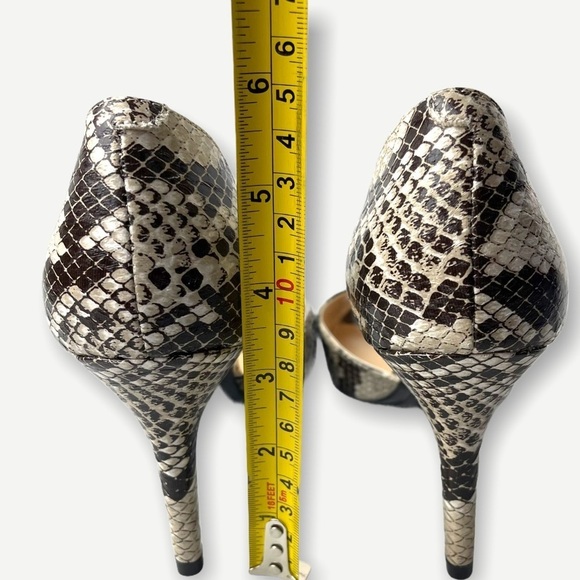 Marc Fisher Joey Peep Toe Faux Snakeskin D'Orsay Heels Size 7 - Picture 4 of 8